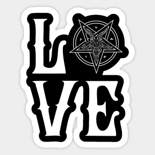 Satan Loves Me - Satanic Love Baphomet Gift Sticker